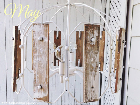 DIY lampe Shabby chic