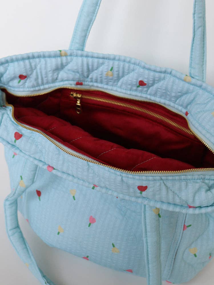 Sac Matelassé "Forget Me Not" Quilted Bag - Mosey Me