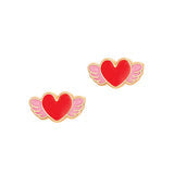 Boucles d'oreilles à tiges oreilles percées en émail - Girl Nation