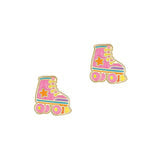 Boucles d'oreilles à tiges oreilles percées en émail - Girl Nation