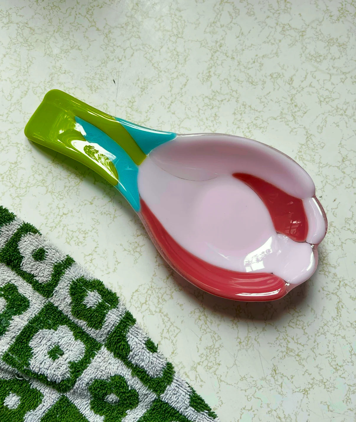 Repose-cuillère "Tulipe" spoon rest - Cold Heart Glass Co.