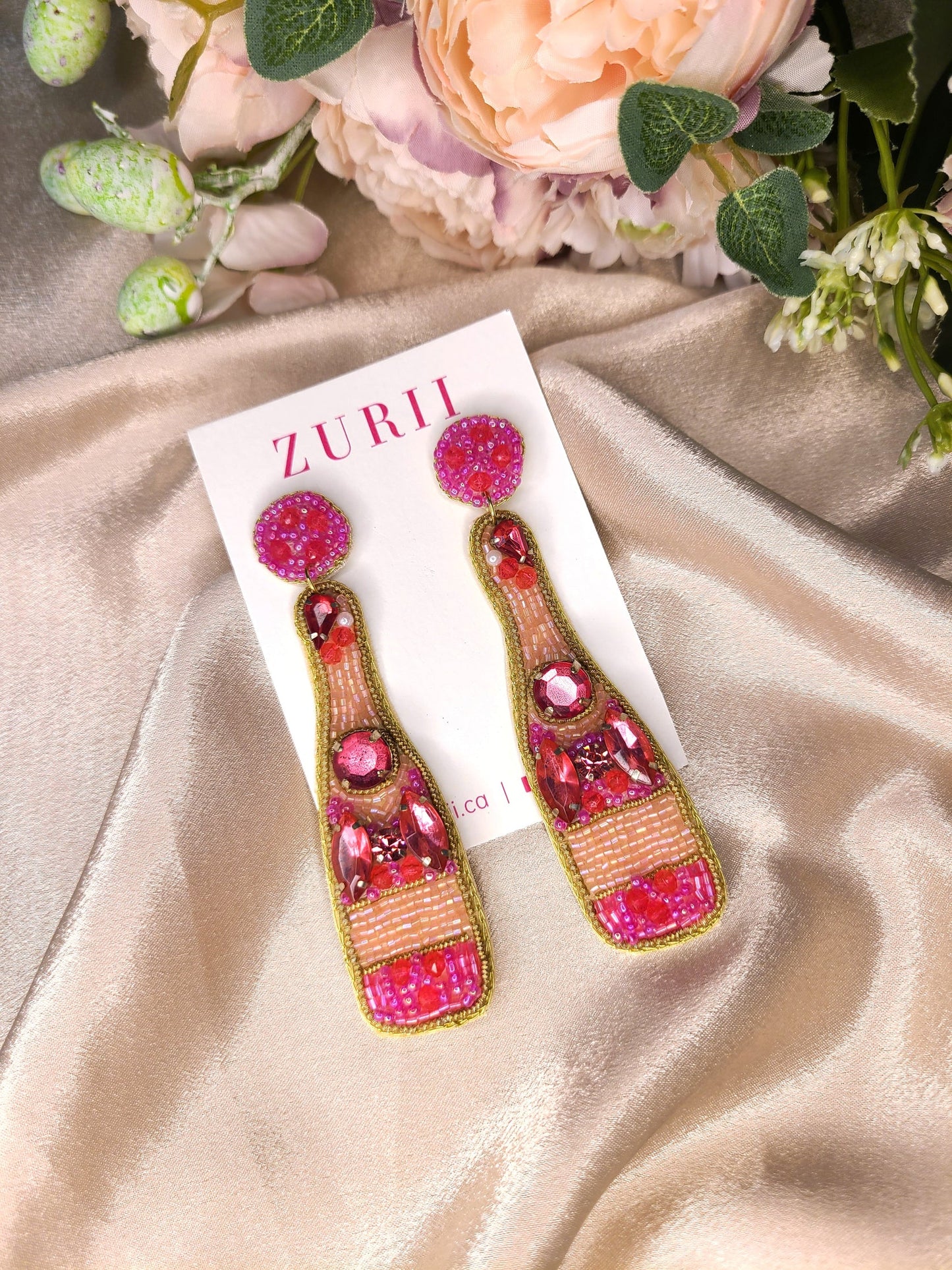 Collection of embroidery earrings-Zurii