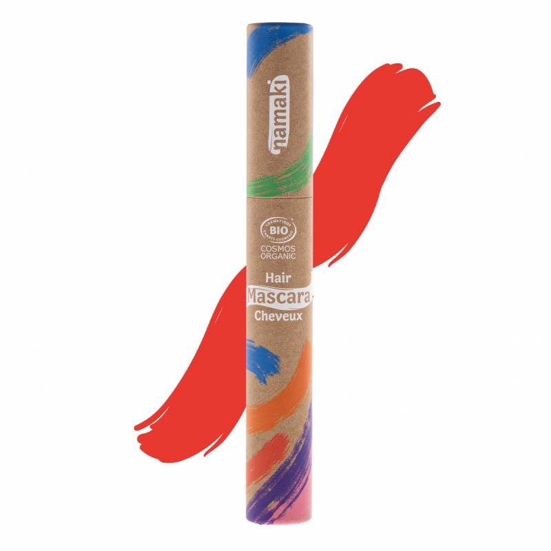 tube de mascara pour cheveux naturel rouge