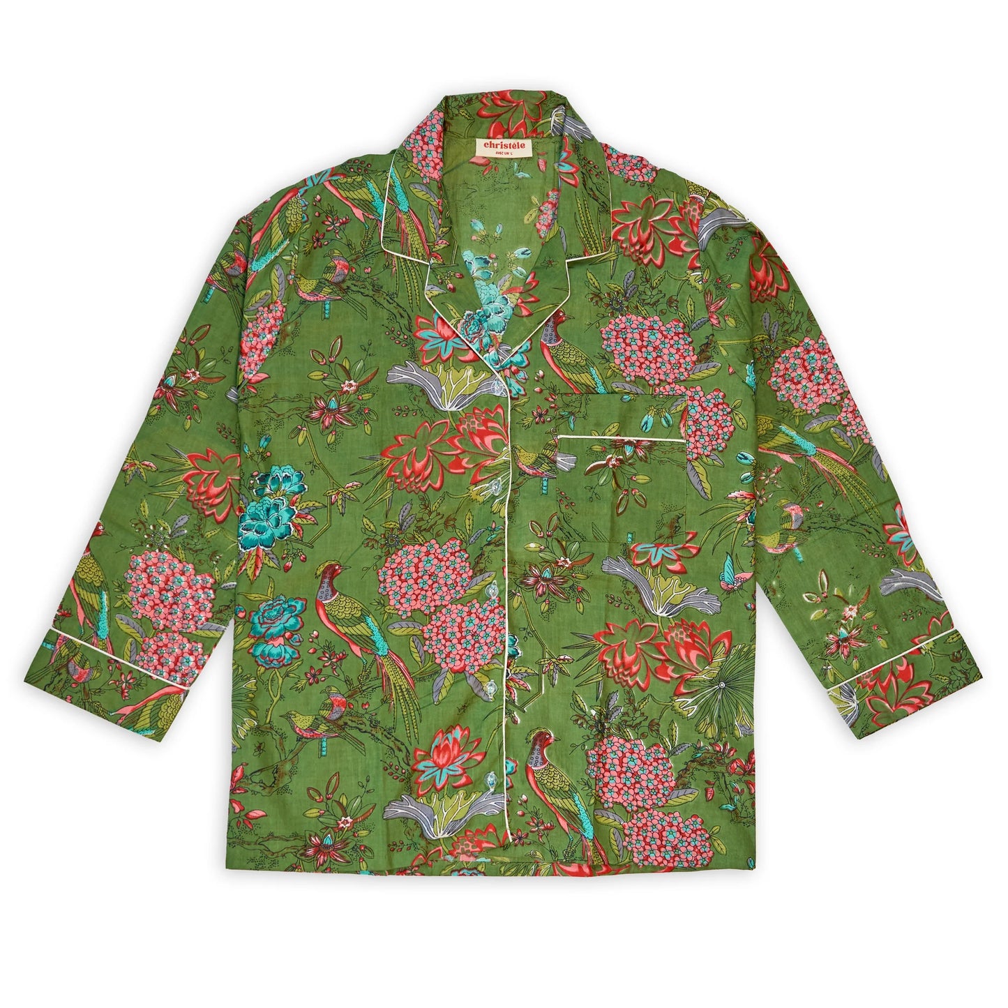 Vert Émeraude Pyjama 3-pièces - Christèle avec un L