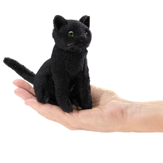 Marionnette Mini Black cat chat noir - Folkmanis