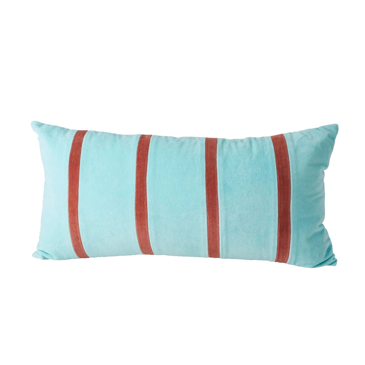 Petit coussin rayé en velours - RICE by RICE