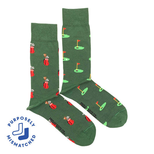 Chaussette homme 'Golf Clubs & Green' Socks - Friday Sock Co.