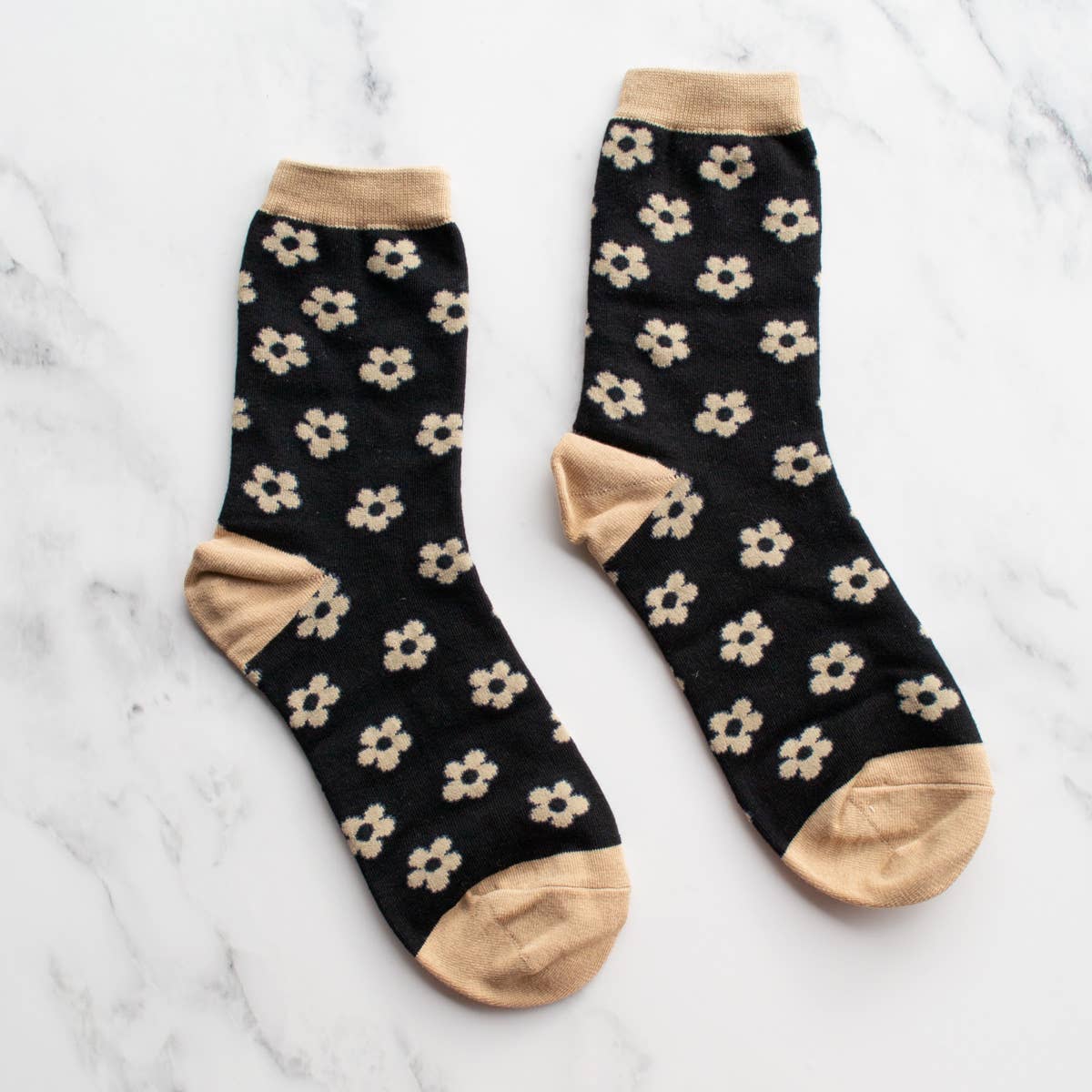 Chaussettes en coton 'Doodle Flower' Socks - Tiepology