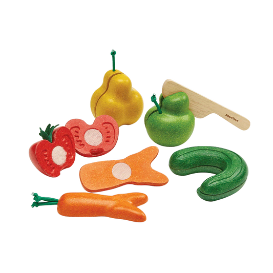 Ensemble de jeu avec fruits & légumes funky imparfaits - Wonkey Fruit & Vegetables - Plan Toys Canada