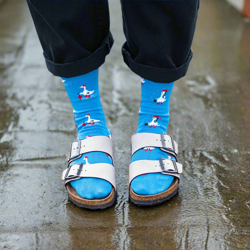 Chaussette 'Goose in Rain' Socks - Friday Sock Co.