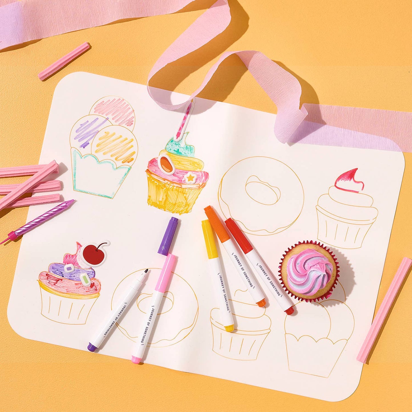 Napperon a colorier réutilisable Wipeable Silicone Colouring Mat - Journey of Something