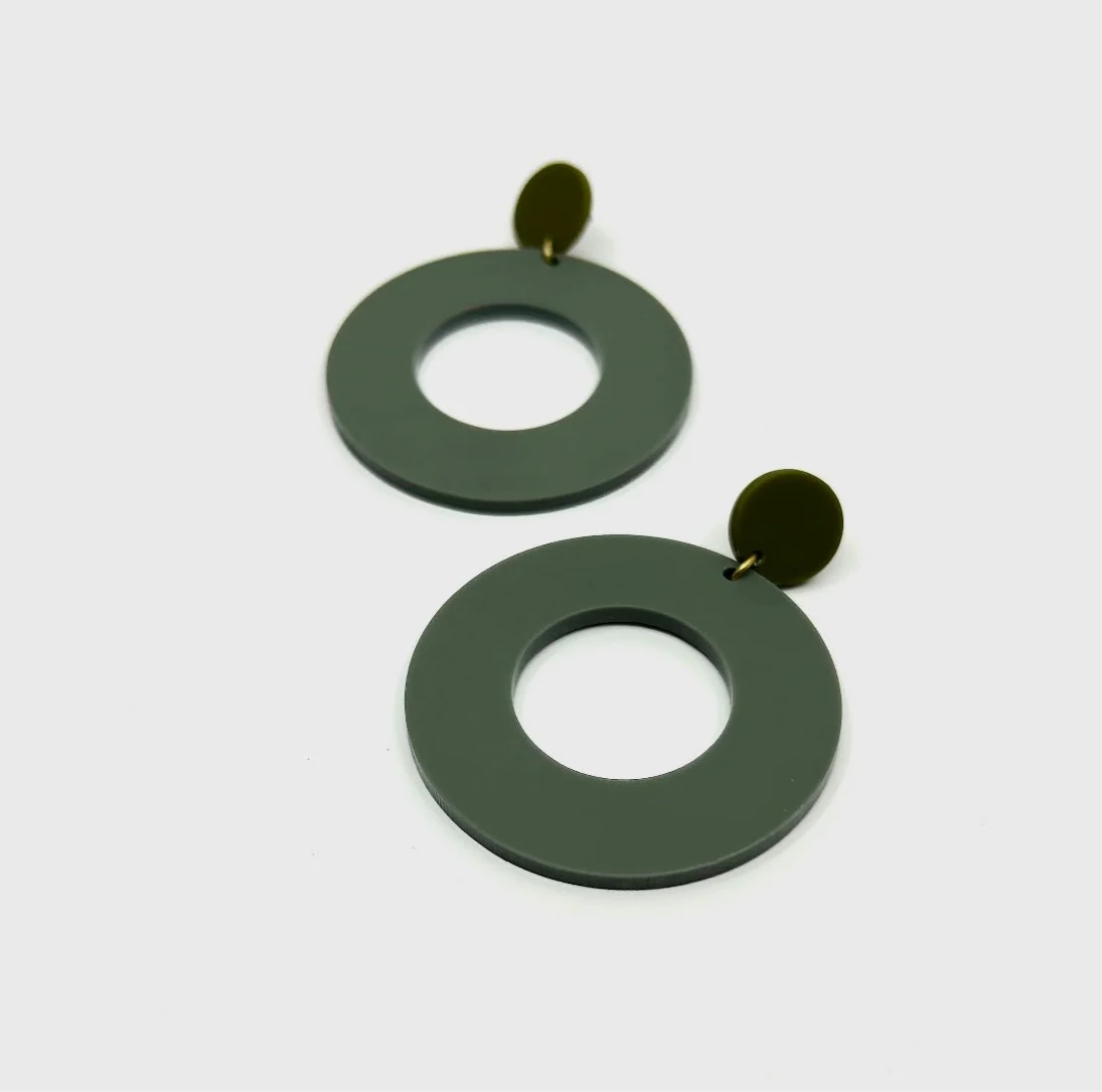 Boucles ''Ida Khaki'' Earrings - Darlings of Denmark