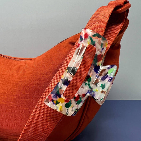 Pince à cheveux confetti marbré - Confetti Hair Clip - Rainbow Unicorn Birthday Surprise