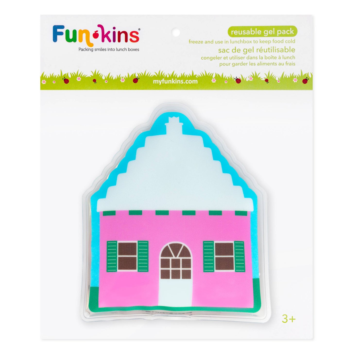 Ice pack en gel - Maison Rose Bermuda Pink House - My Funkins