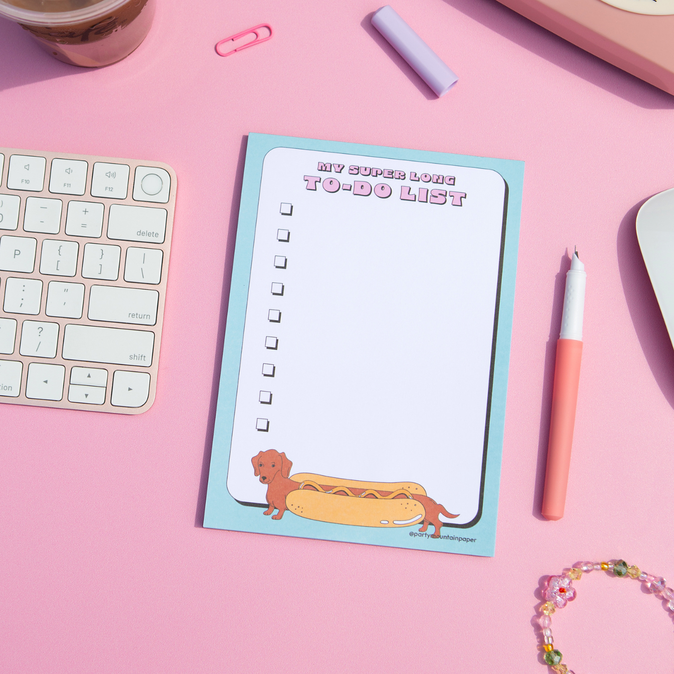 Bloc-notes ''Super Long To-Do'' Notepad - Party Mountain Paper Co.
