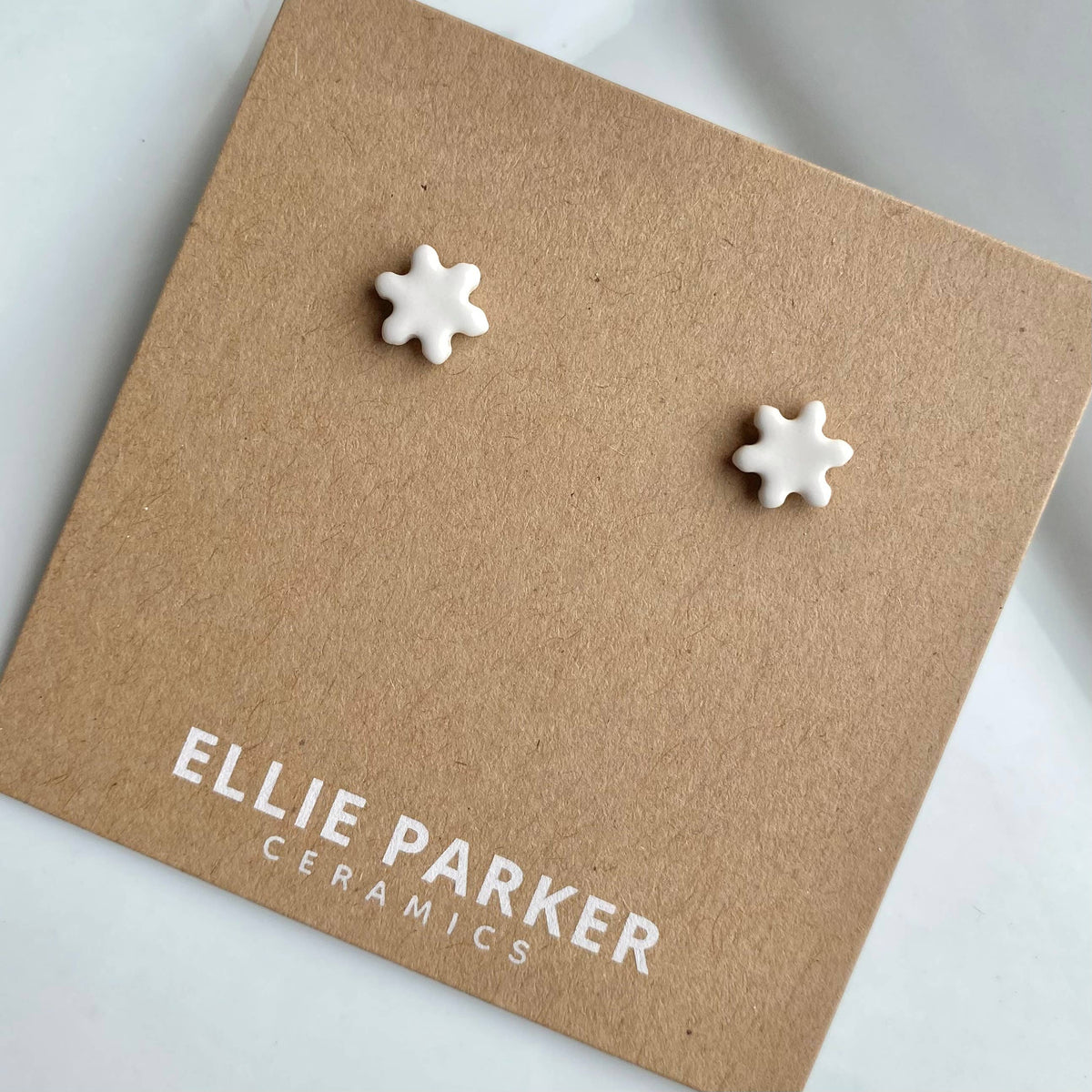 Boucles Flocon Snowflake Stud Earring - Ellie Parker Ceramics