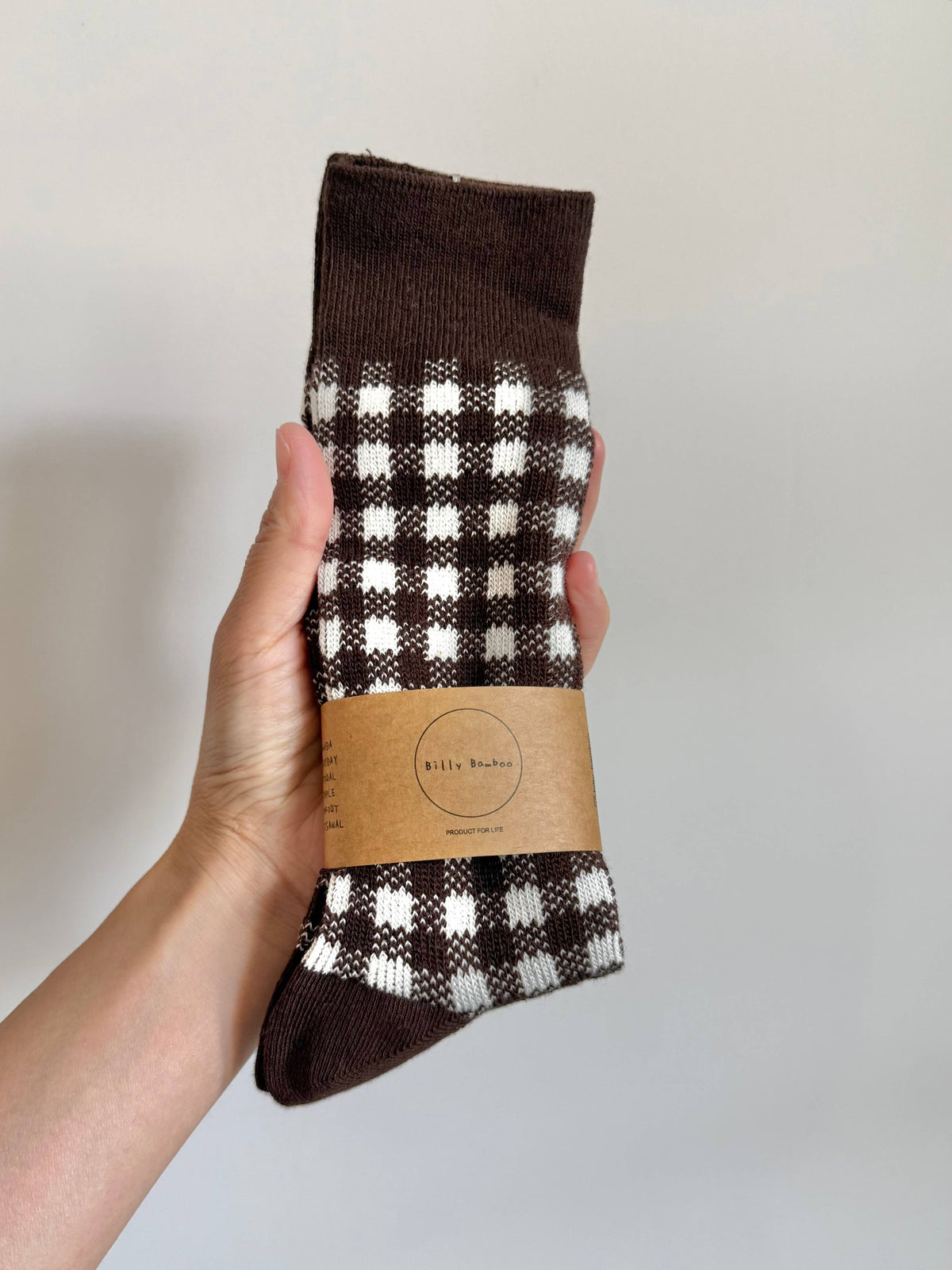 Chaussettes Costwold Gingham vichy - Billy Bamboo