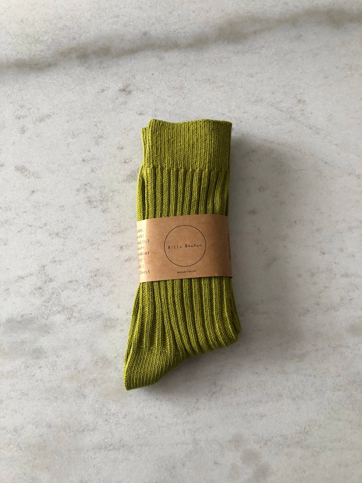 Chaussettes hautes en coton côtelé - Ribbed Cotton High Socks - Billy Bamboo