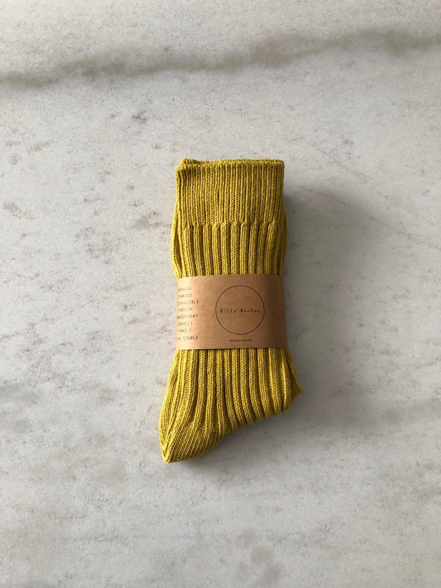Chaussettes hautes en coton côtelé - Ribbed Cotton High Socks - Billy Bamboo
