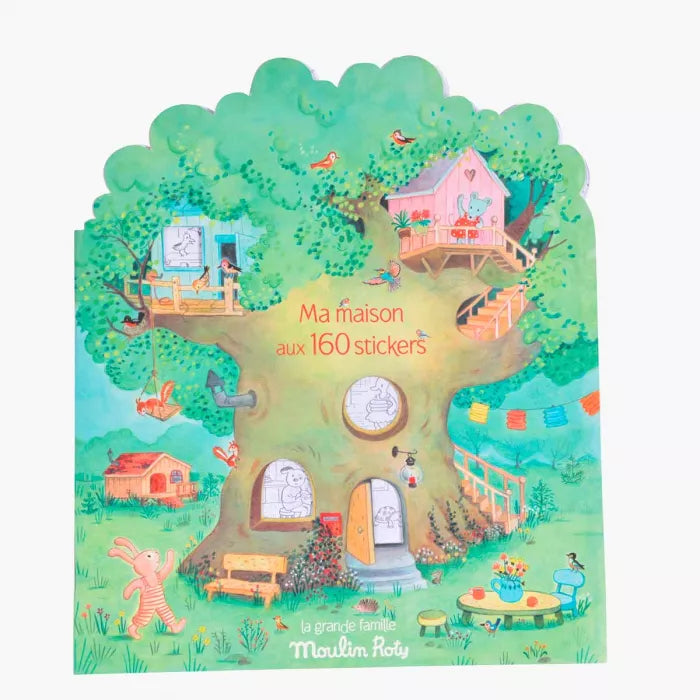 Cahier à colorier avec autocollants La Grande Famille Ma Maison Colouring Book With Stickers - Moulin Roty