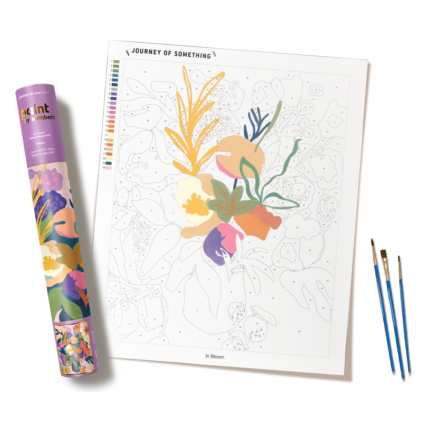 Peinture à numéro '' In Bloom'' Paint by Numbers - Journey Of Something