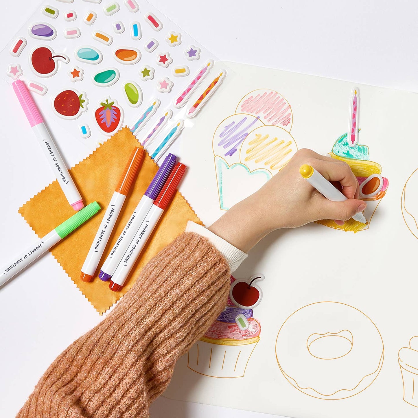 Napperon a colorier réutilisable Wipeable Silicone Colouring Mat - Journey of Something
