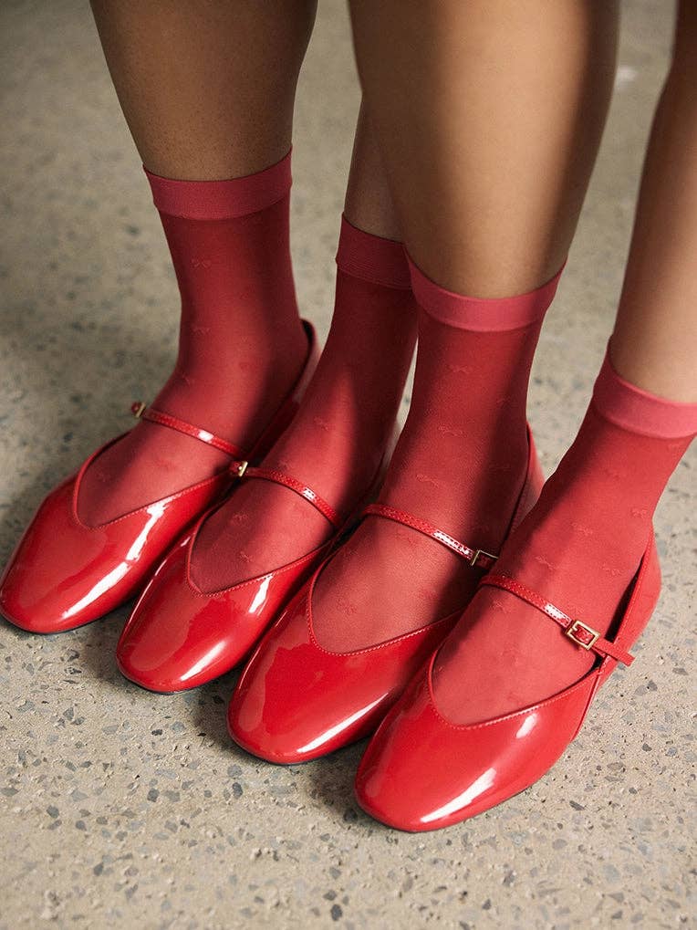 Chaussettes transparentes à motif boucle Cherry - Rachel