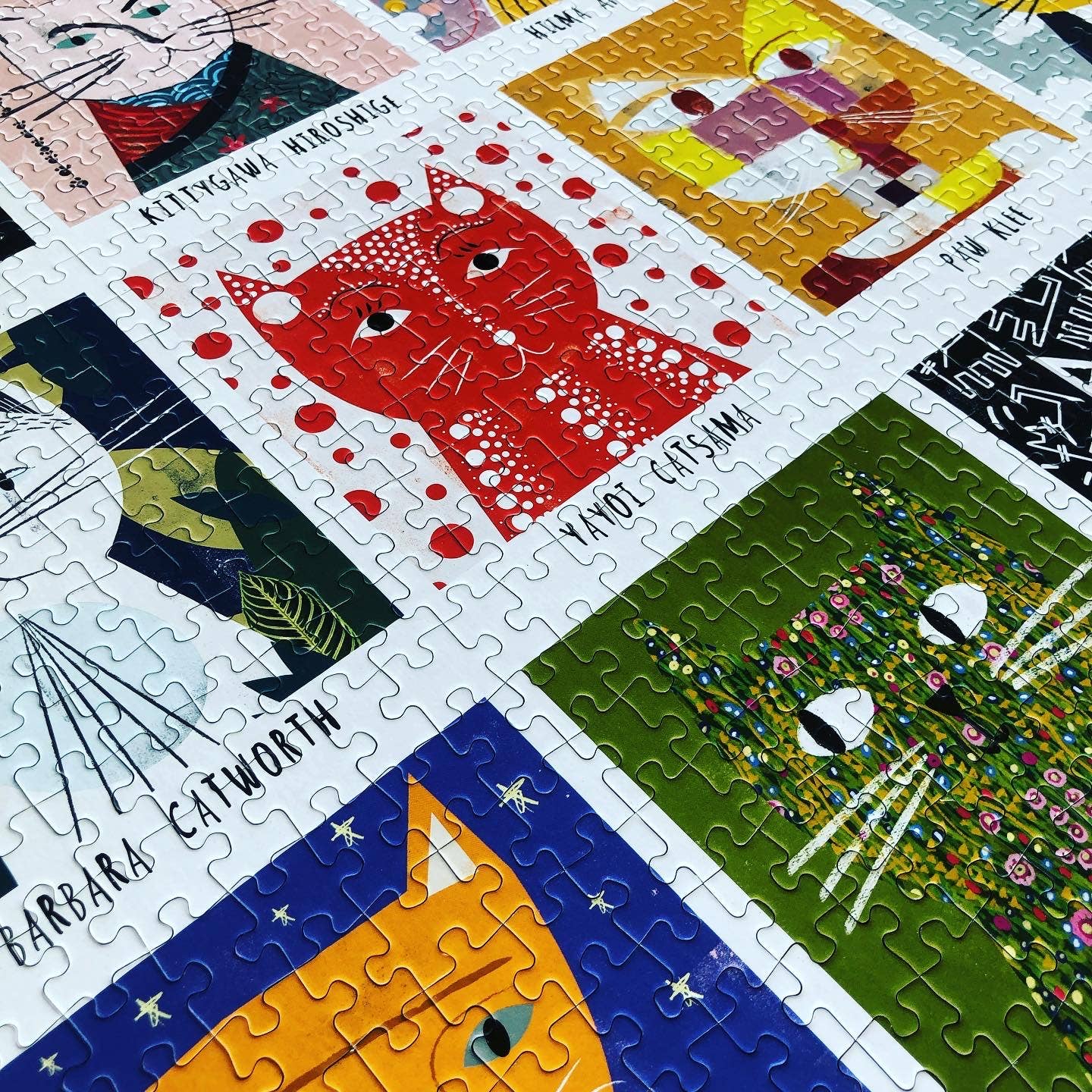 Art Cats by Nia Gould - Casse-tête 1,000 pièces premium puzzle - Happily Puzzles
