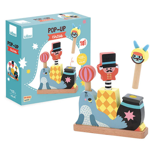 Pop-up circus - jouet en bois cirque par Michelle Carlslund - Vilac
