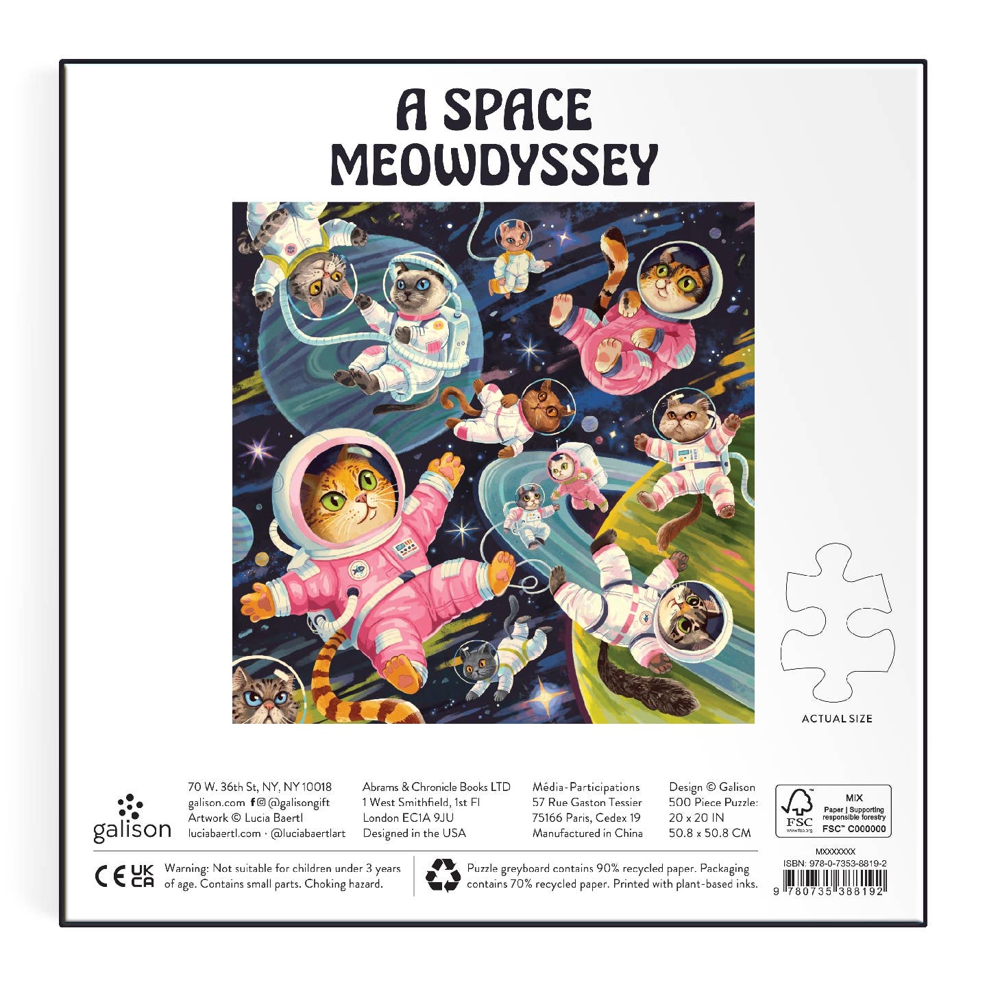 Casse-tête "A Space Meowdyssey" Puzzle - Galison