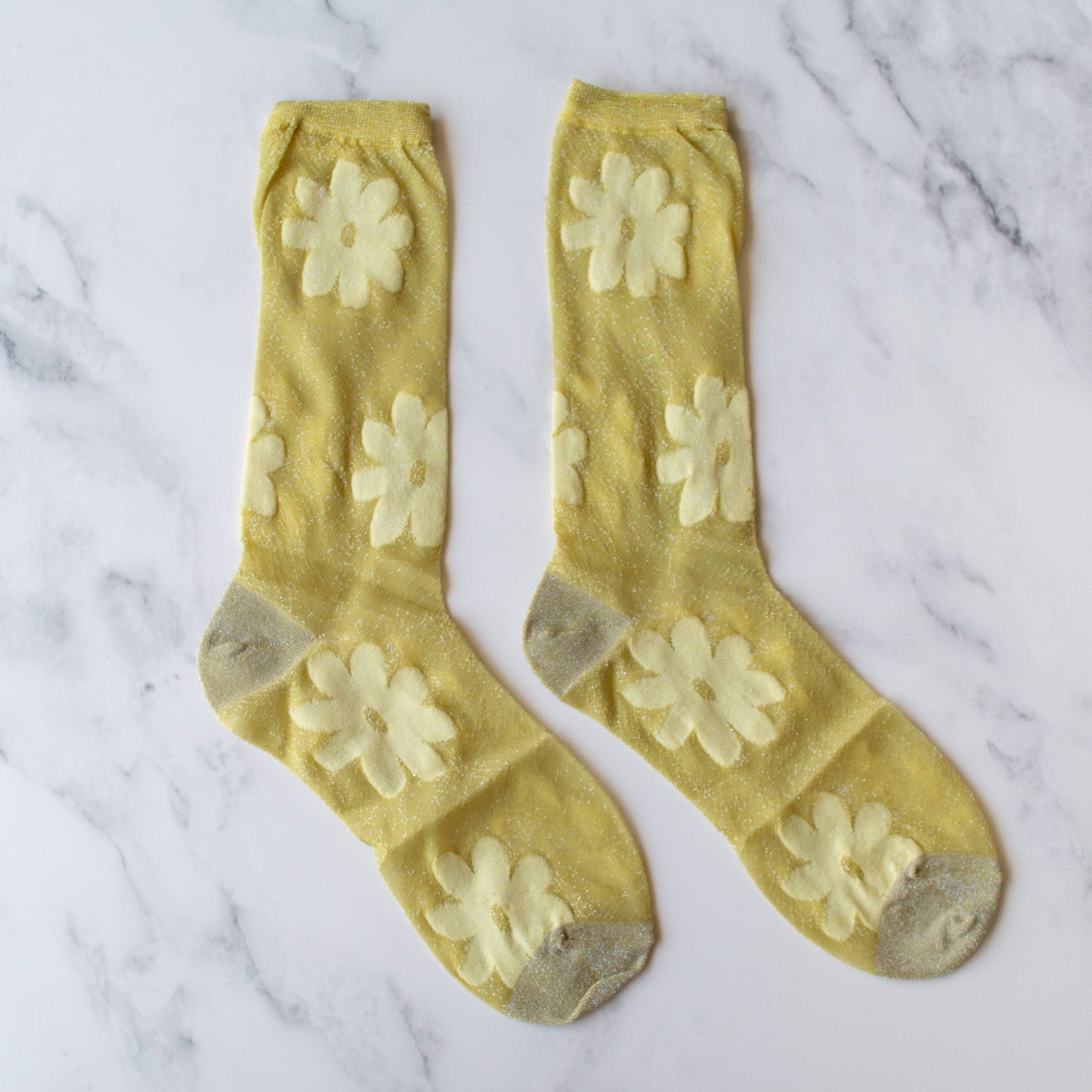 Chaussette ''Vintage Glitter Flower'' socks - Tiepology
