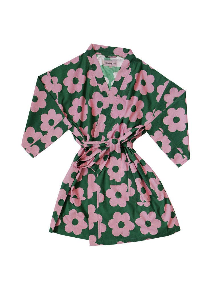 Peignoir ''Flowerbed'' Short Robe - Mosey Me