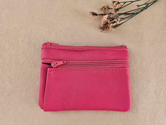Porte monnaie en cuir recyclé - Upcycled Leather Wallet - Royal Marais