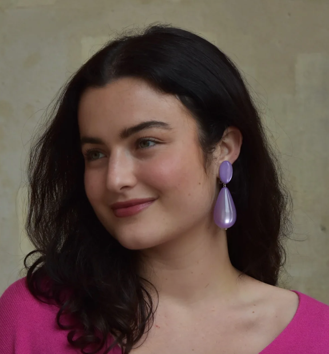 Collection boucles à clip en résine PRINTEMPS - Francine Bramli Paris