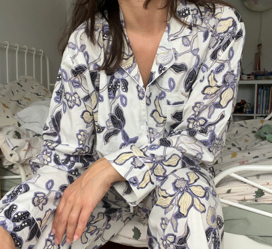 Purple Bloom pyjama - coupe décontractée - Christèle avec un L