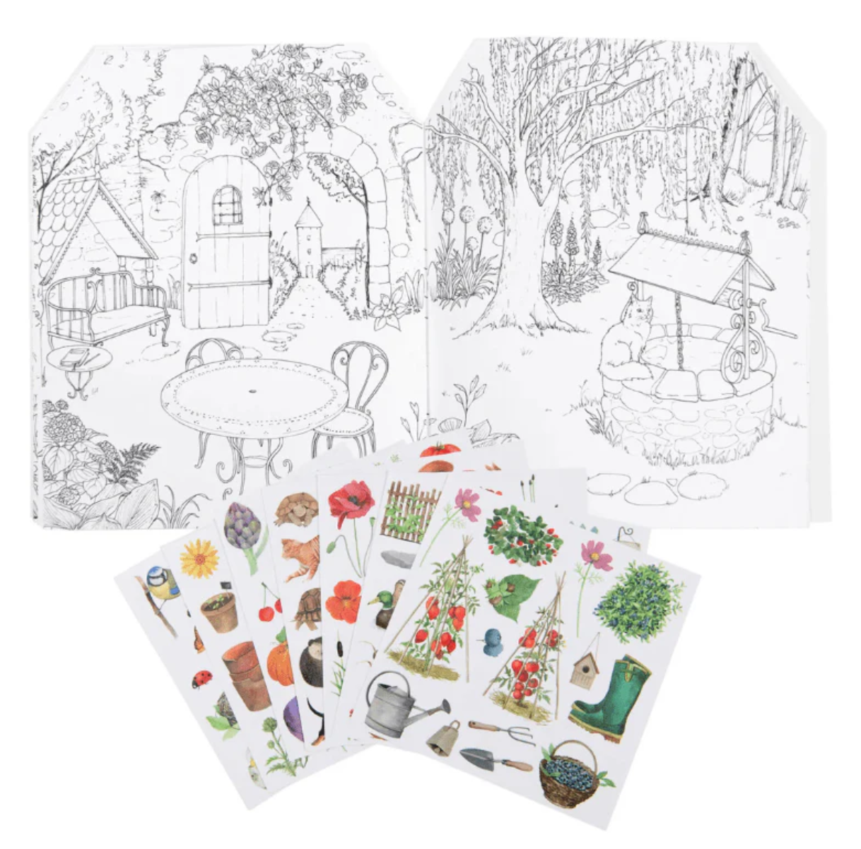 Le Jardinier - Livre à colorier avec autocollants - Sticker and Colouring Book - Moulin Roty