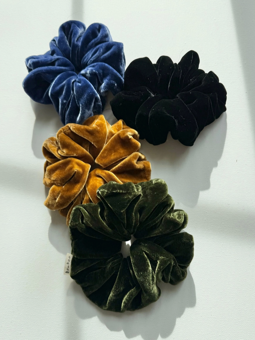 Chouchous en velours - Silk Velvet Scrunchies - Billy Bamboo