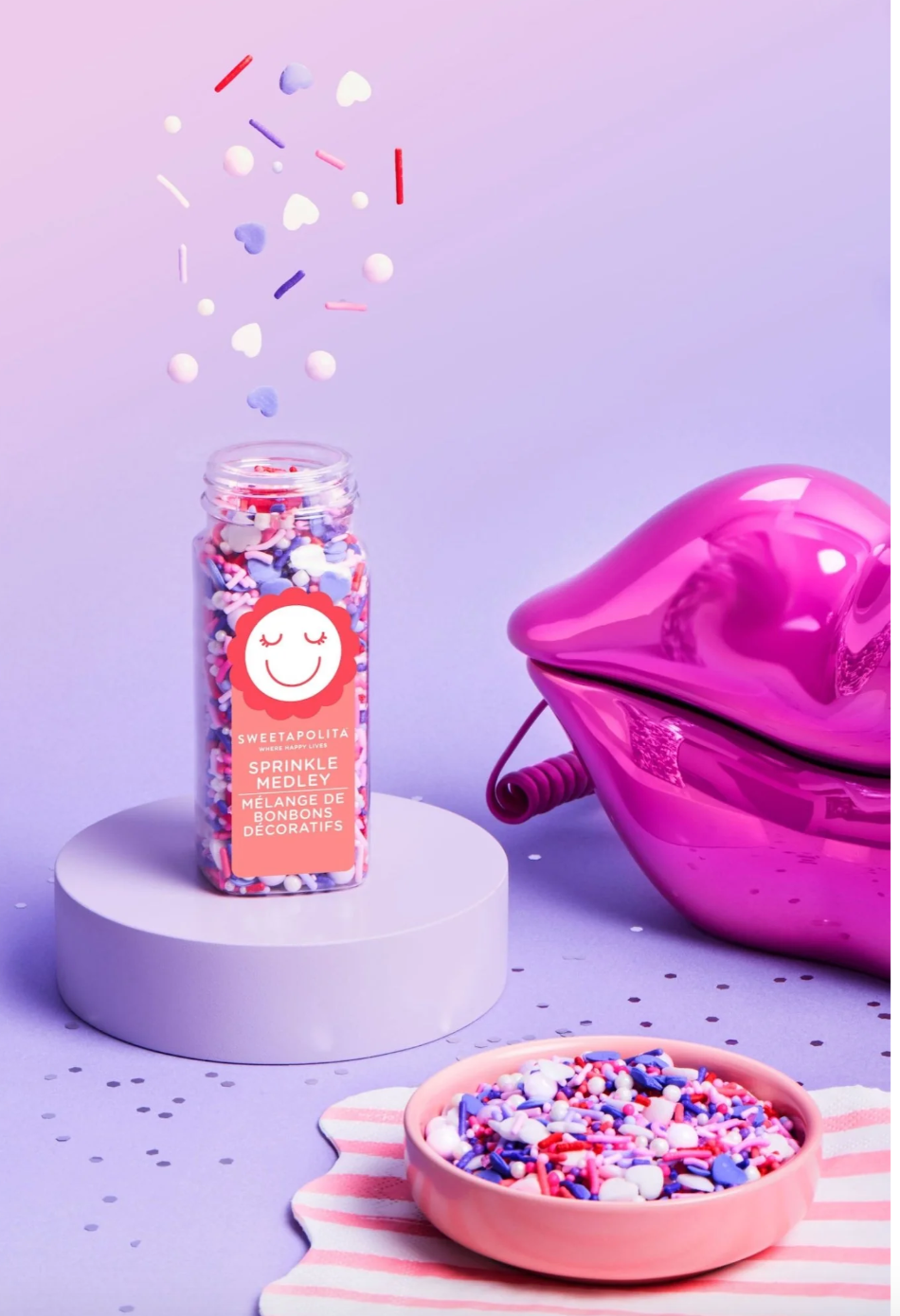 Collection bonbons paillettes pour dessert - Cake Sprinkles - Sweetapolita