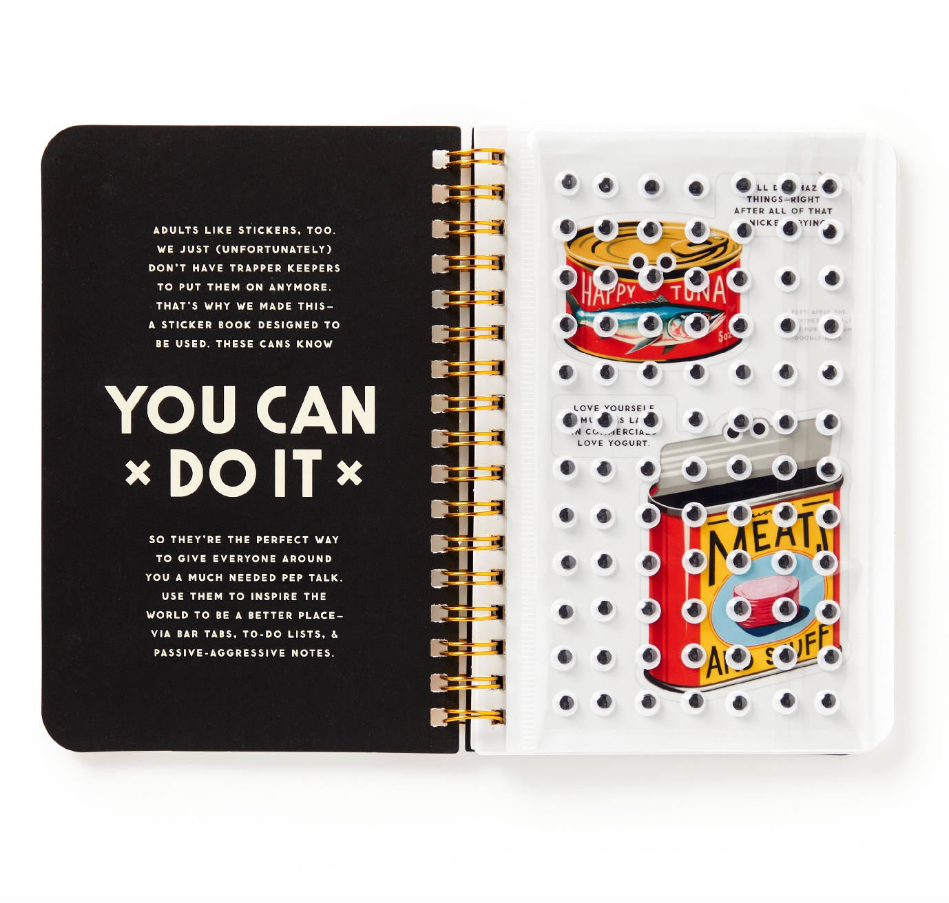 Livre d'autocollants ''You Can Do It'' Googly Sticker Book - Brass Monkey