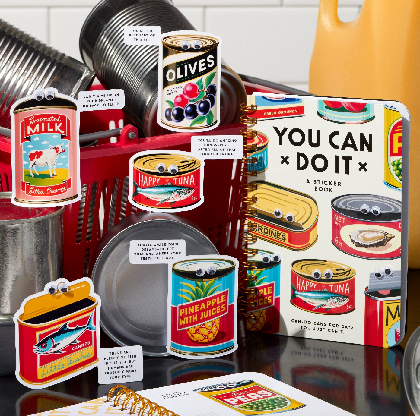 Livre d'autocollants ''You Can Do It'' Googly Sticker Book - Brass Monkey