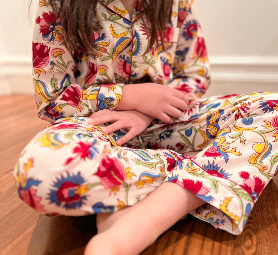 Rêve en couleurs Pyjamas 100% coton pour enfants - Christèle avec un L