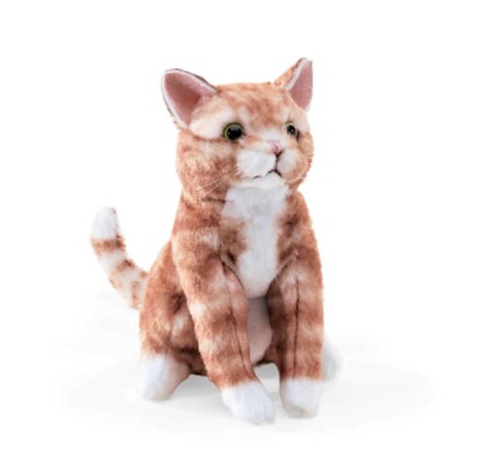 Marionnette Mini Orange tabby cat chat roux - Folkmanis