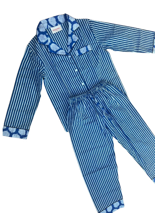 Stripey Snooze Pyjamas 100% coton pour enfants - Christèle avec un L