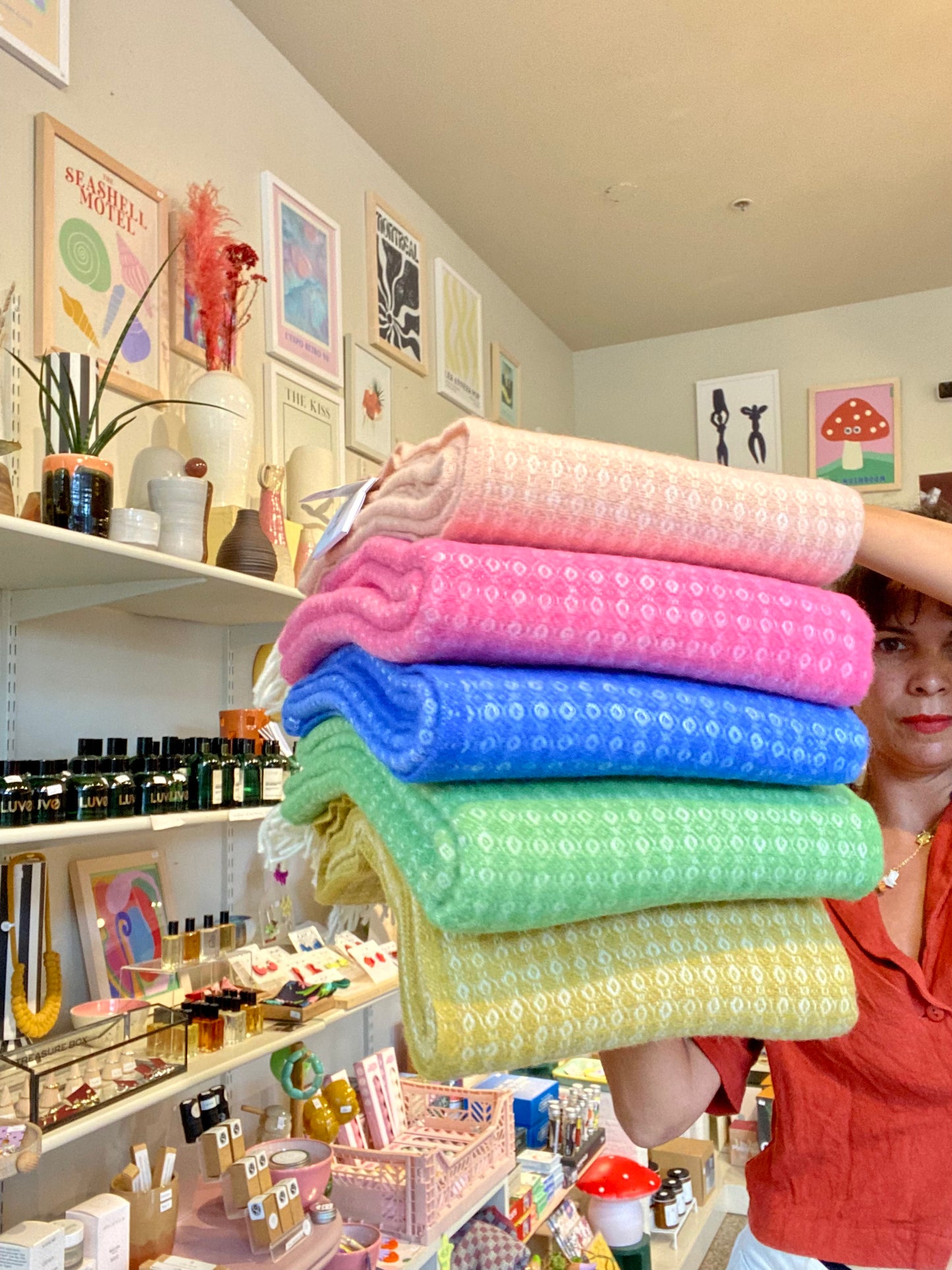 MODELE LOOP - Couverture en laine brossée - Klippan