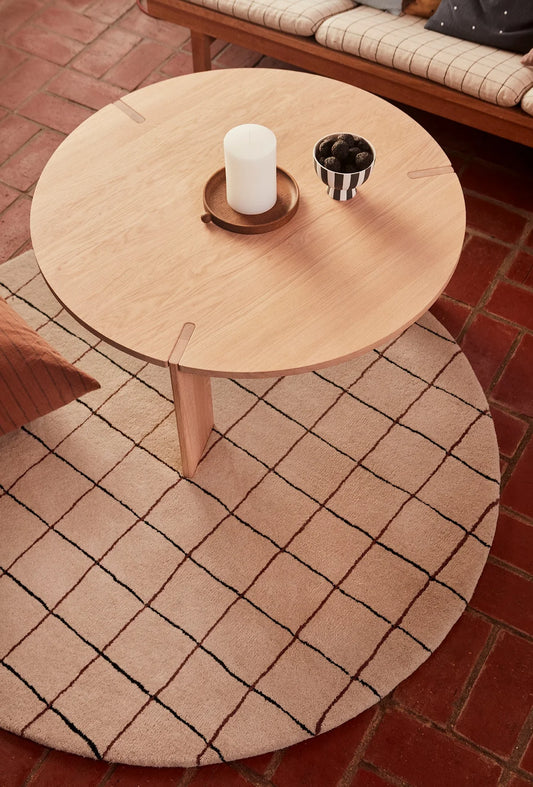 OYOY round and grid carpet