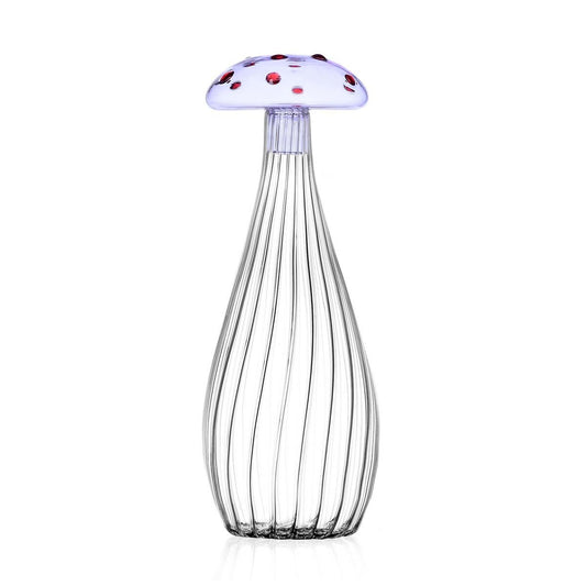 Bouteille champignon collection Alice Purple mushroom with red dots- Ichendorf Milano