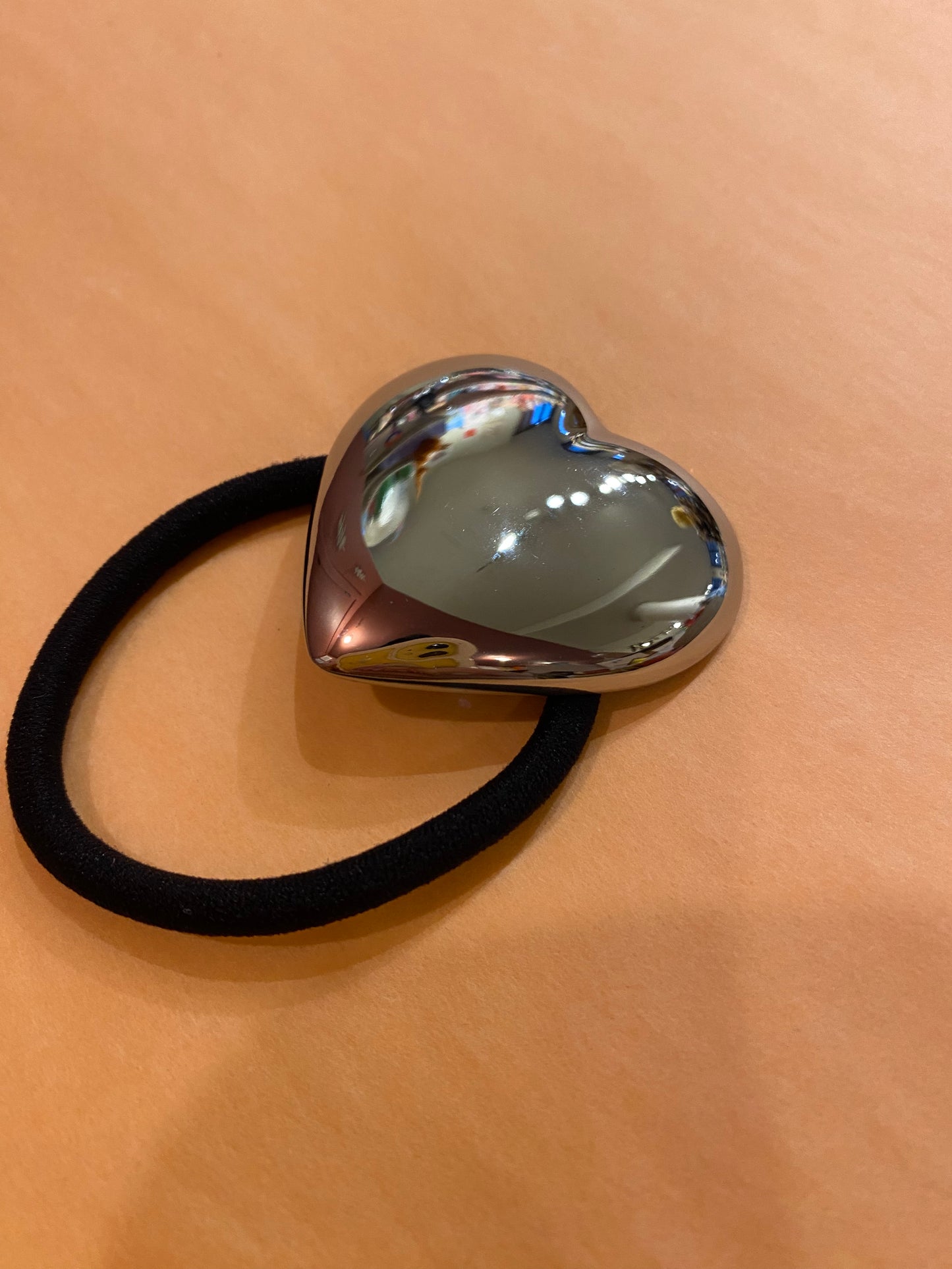 Élastique Coeur Argent