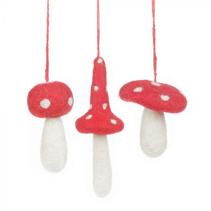 Collection ornements en laine piquée - Felted ornaments