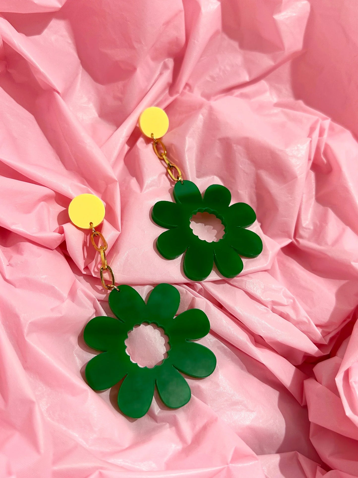 Boucles Flourish Chain Dangles VERT - Combinist Goods