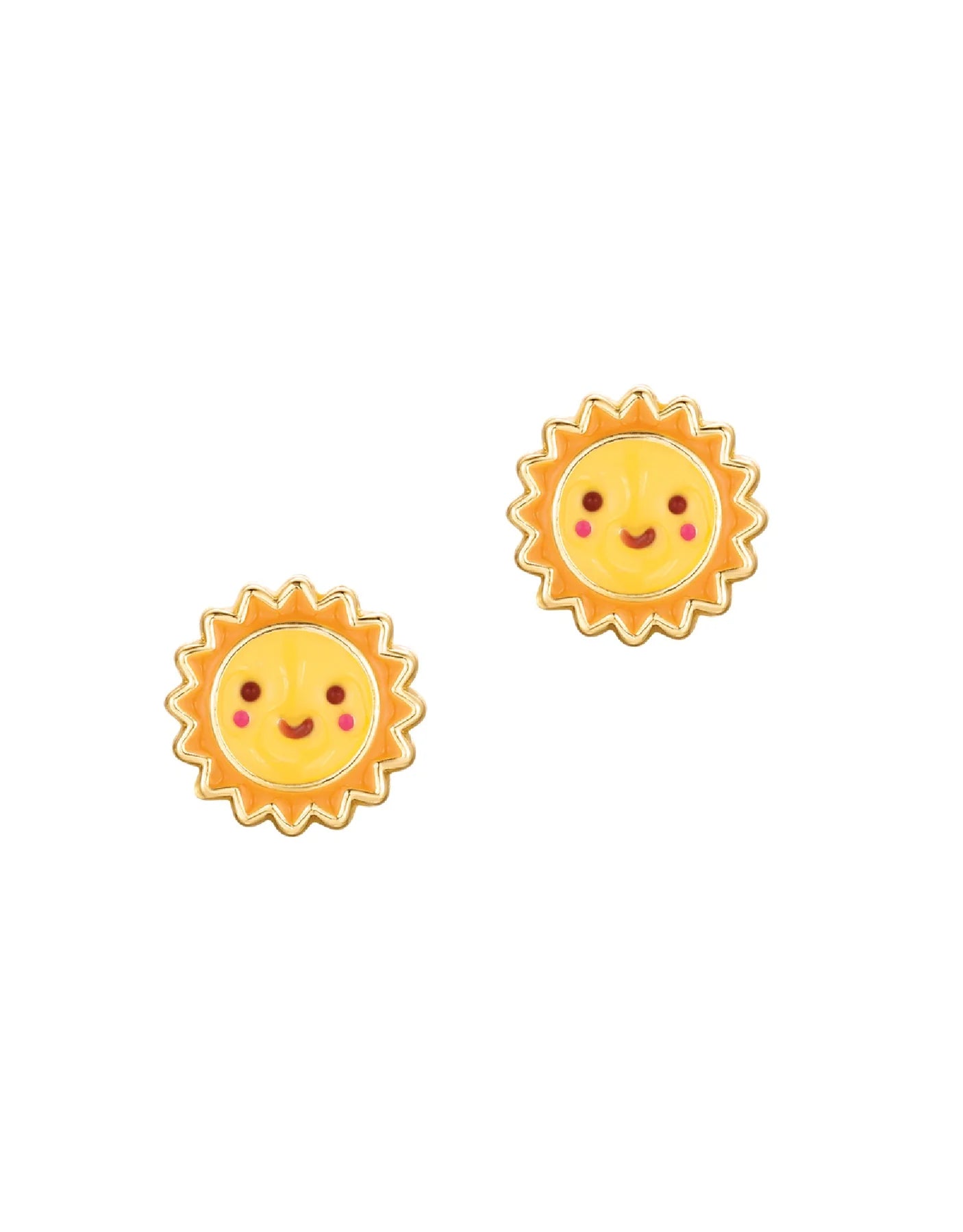 Boucles d'oreilles à tiges oreilles percées en émail - Girl Nation